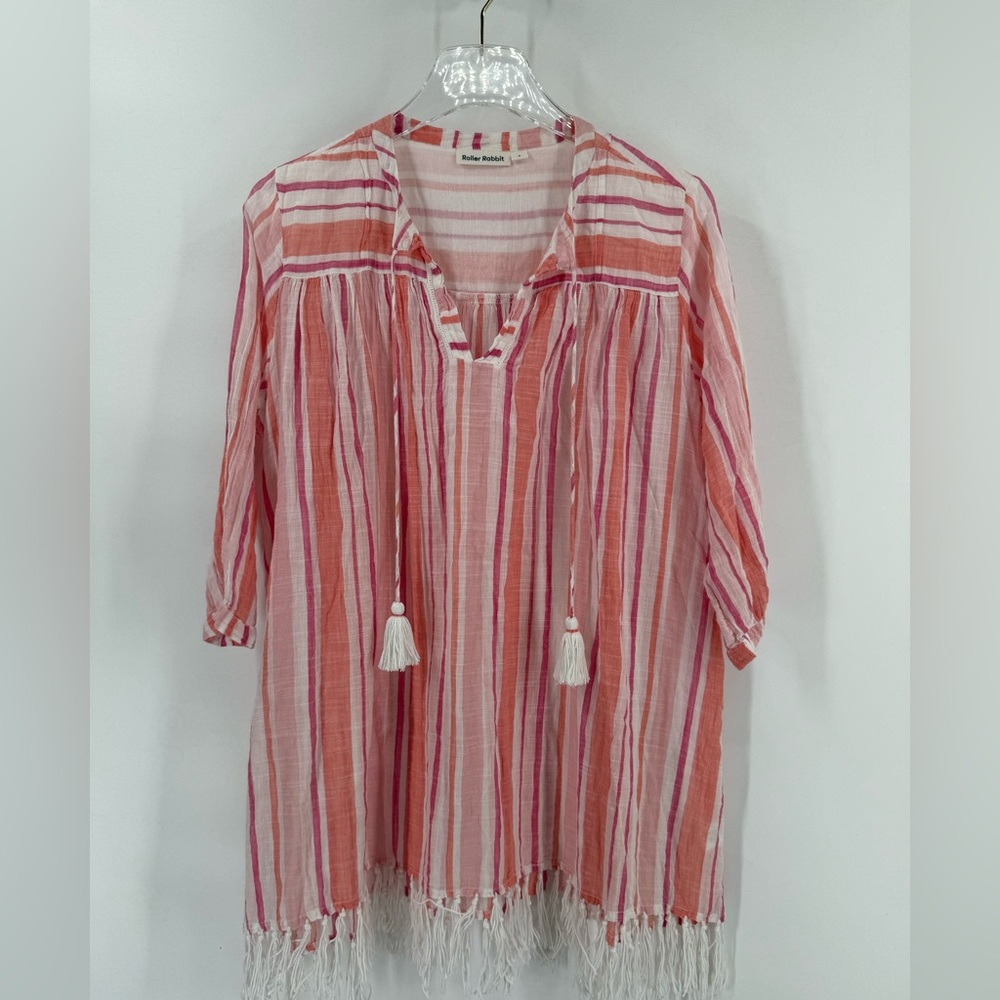 Roller Rabbit striped tunic swim cover up‎ size small